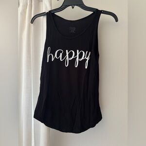 Soul Women's Vee Neck Tank Top •happy•  S/M